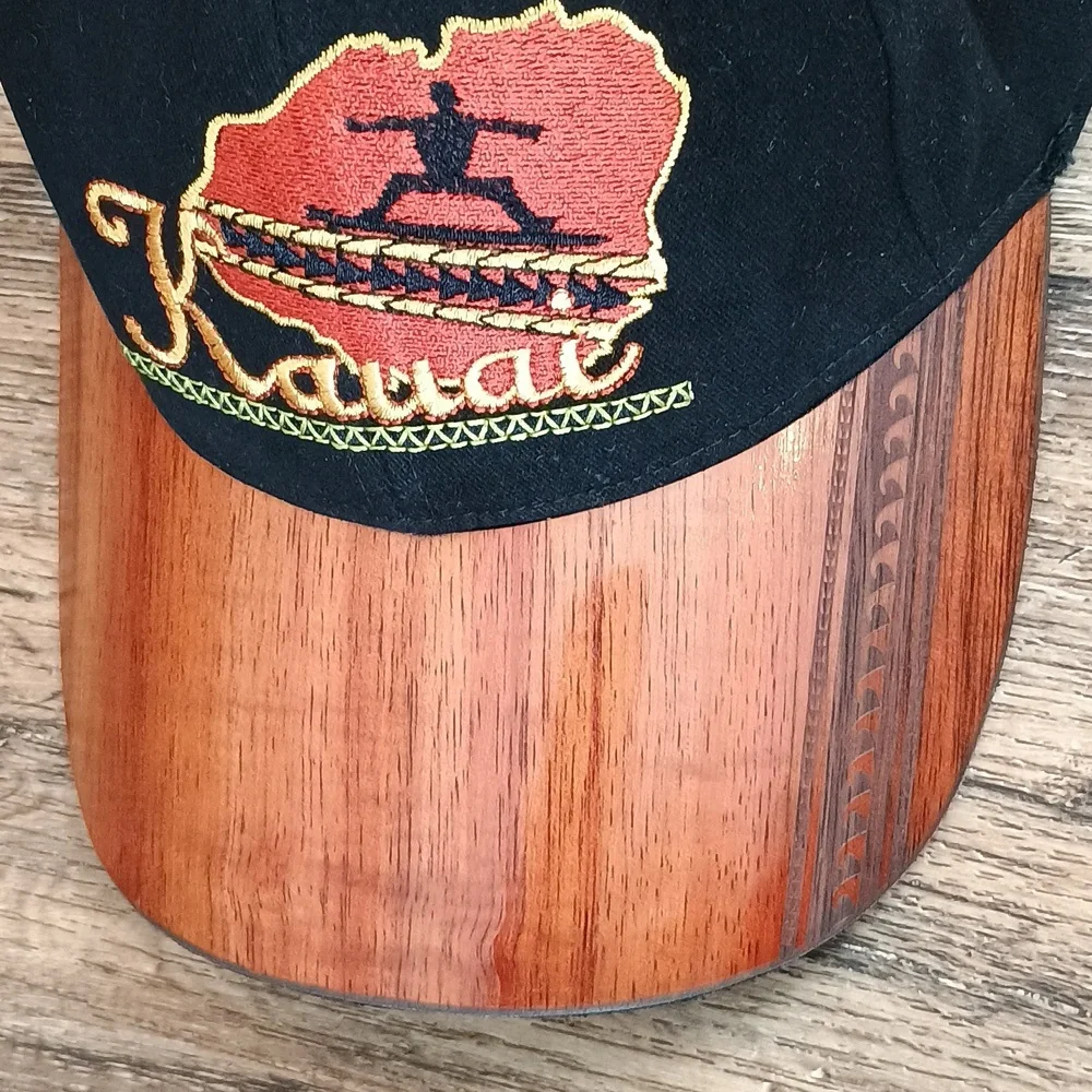 Kauai Kona Wood Veneer Brim Baseball Cap 🧢 - Picture 3 of 7